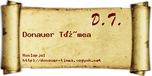Donauer Tímea névjegykártya